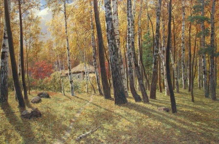 Мастер-класс по копированию картины А. Киселёва «Лес осенью» для дете